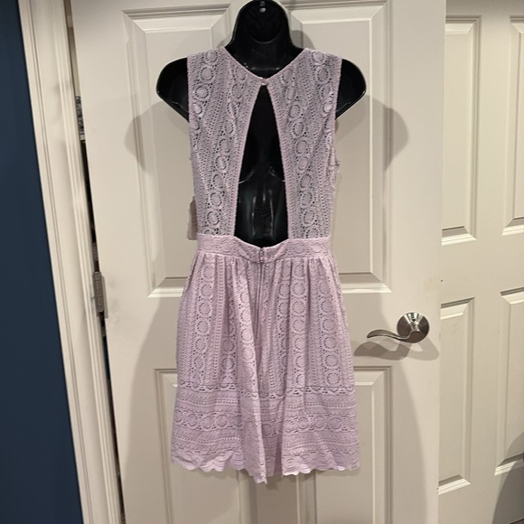Large altered state purple lined lacy dress with open back - NWT - Picture 2 of 4